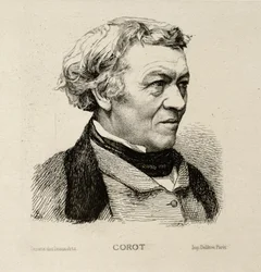 Porträtt av Camille Corot (1796-1875) 1861